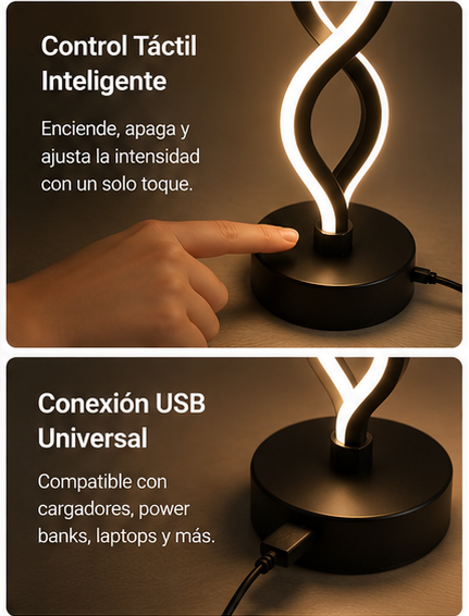 Lámpara LED RGB Atmosphere™ | Colores Ajustables y Alimentación USB