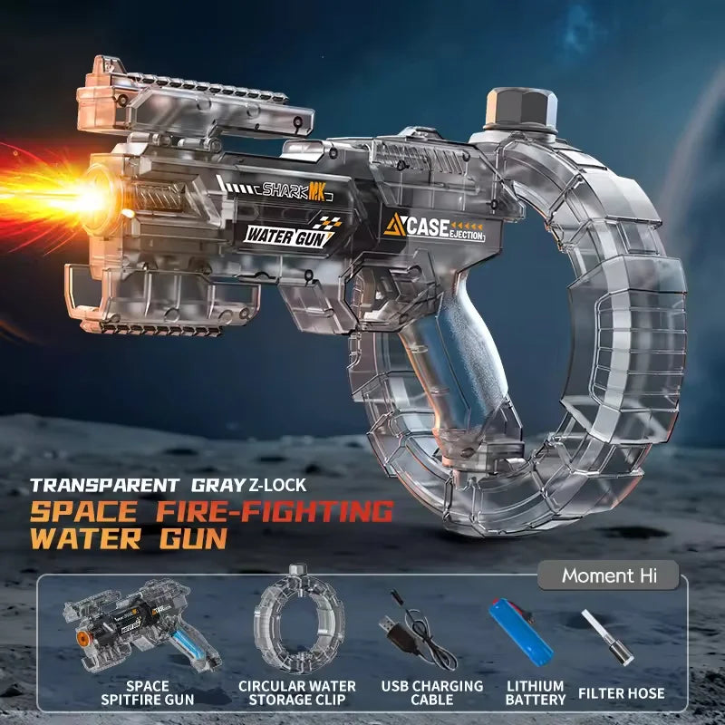 Pistola de Agua Eléctrica AquaBlaster™ | Disparo Automático de Alta Presión