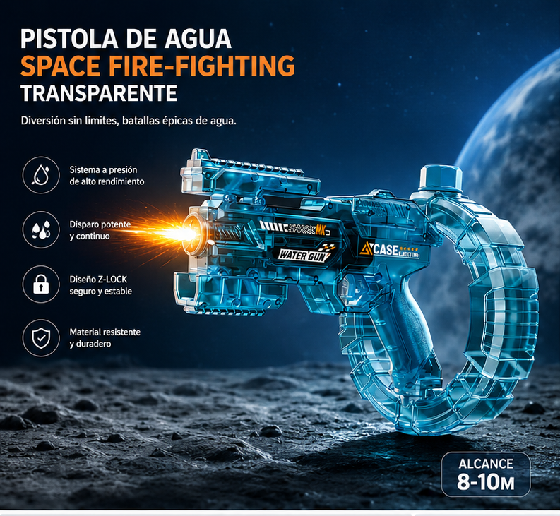Pistola de Agua Eléctrica AquaBlaster™ | Disparo Automático de Alta Presión