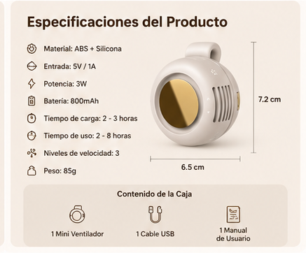 Ventilador ClipAir™  Portátil