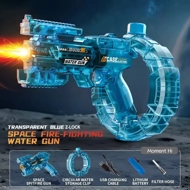 Pistola de Agua Eléctrica AquaBlaster™ | Disparo Automático de Alta Presión