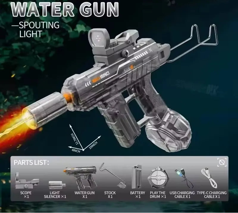Pistola de Agua Eléctrica AquaBlaster™ | Disparo Automático de Alta Presión