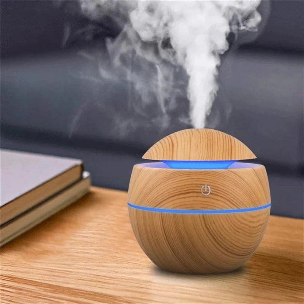 Humidificador WoodMist™ | Difusor Ultrasónico de Aromaterapia con Luz LED