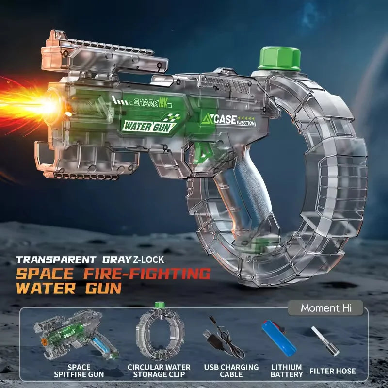 Pistola de Agua Eléctrica AquaBlaster™ | Disparo Automático de Alta Presión