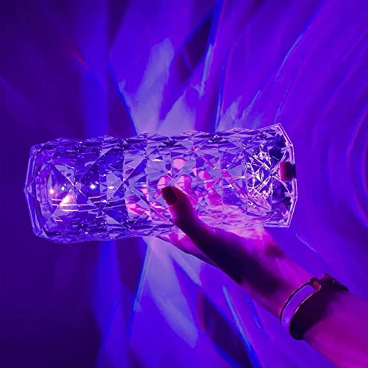 Lámpara Cristal Rosa RGB RoseGlow™
