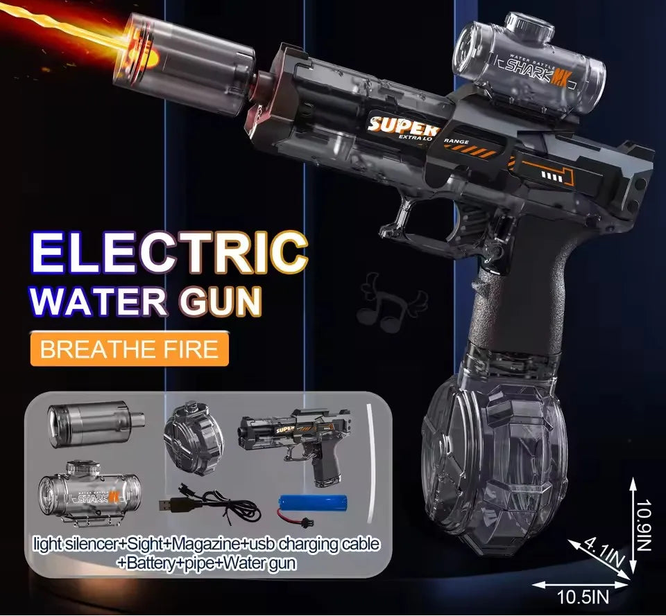 Pistola de Agua Eléctrica AquaBlaster™ | Disparo Automático de Alta Presión