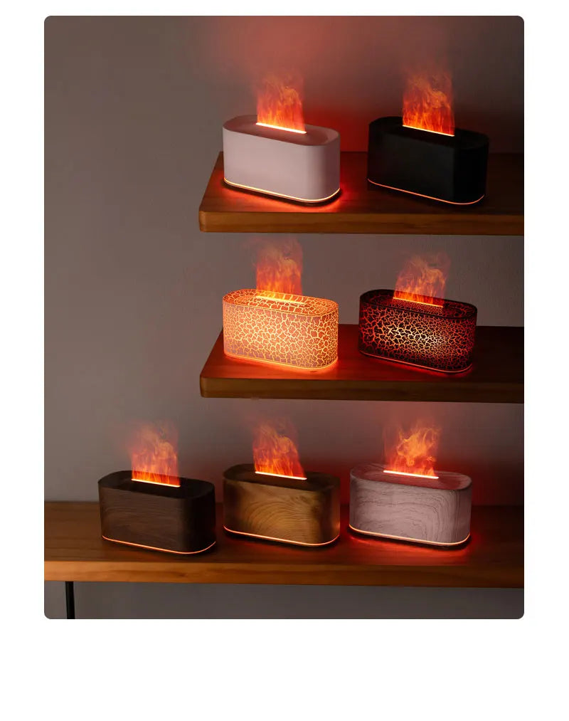 Difusor Efecto Llama RGB™ | Humidificador Ultrasónico con Aromaterapia