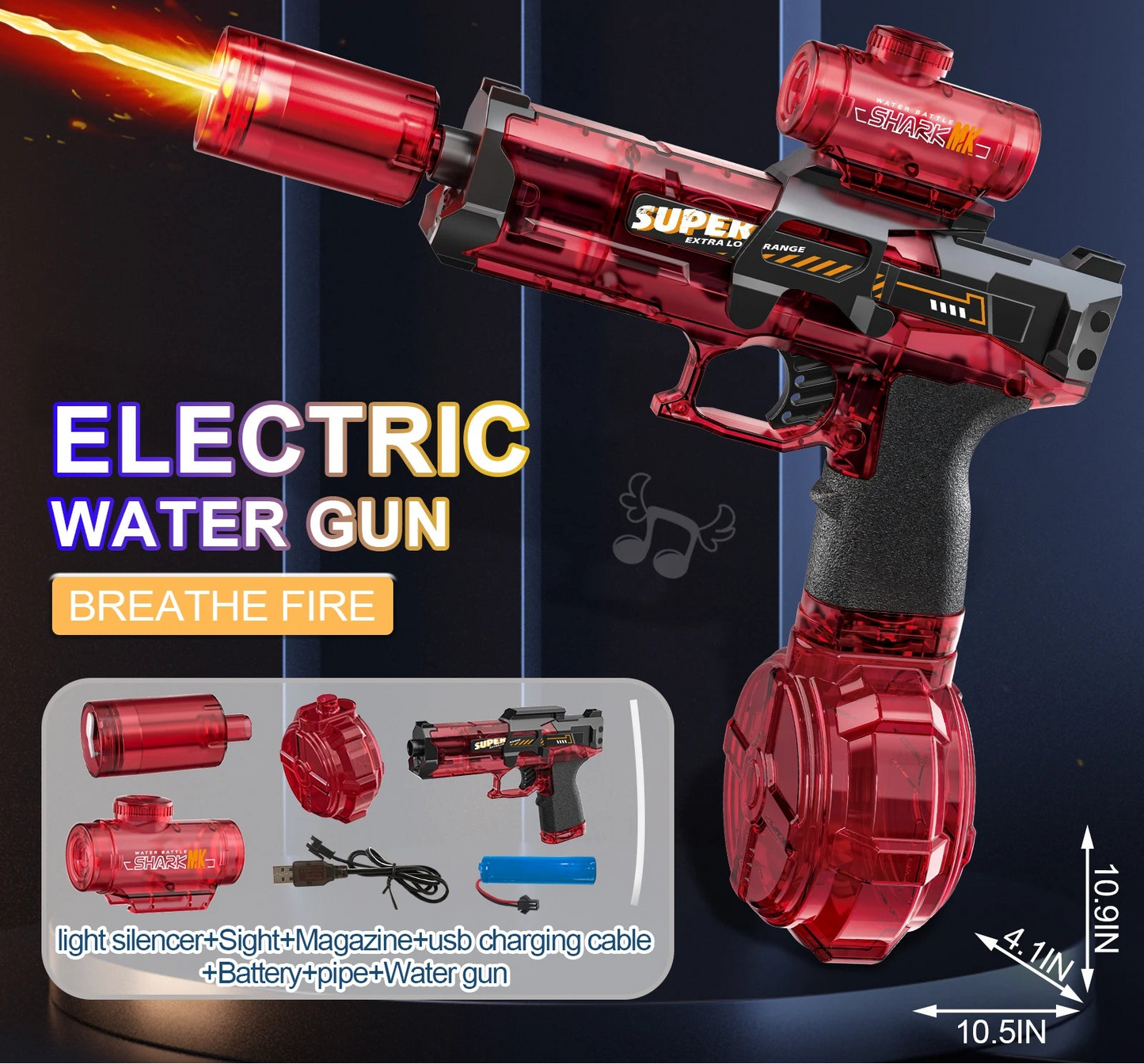 Pistola de Agua Eléctrica AquaBlaster™ | Disparo Automático de Alta Presión